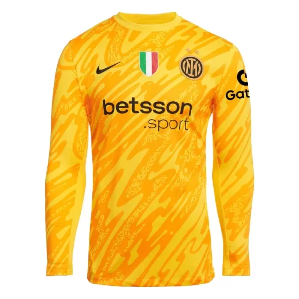 Maglia Portiere Internazionale 2024/25 Maniche Lunghe Giallo