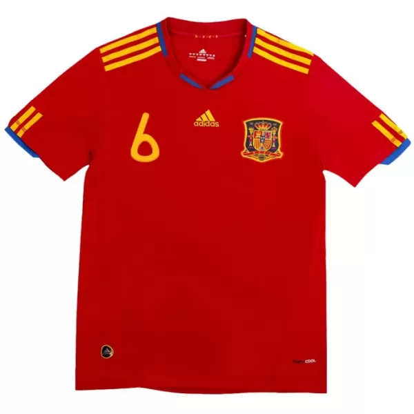 Maglia Spagna A. Iniesta 6 2010 Gara Home Retro